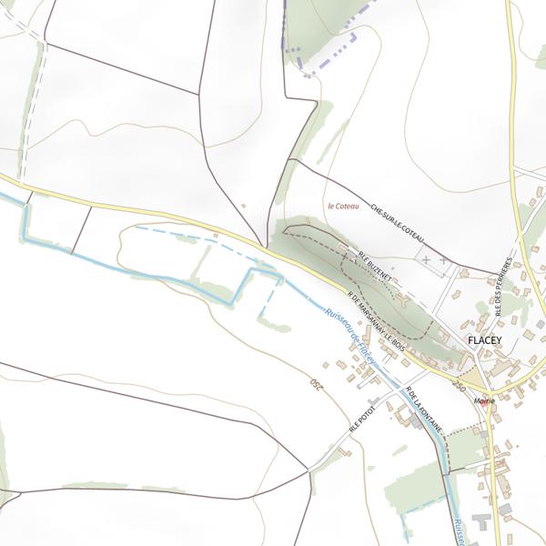 Plan cartographique de La Flacière