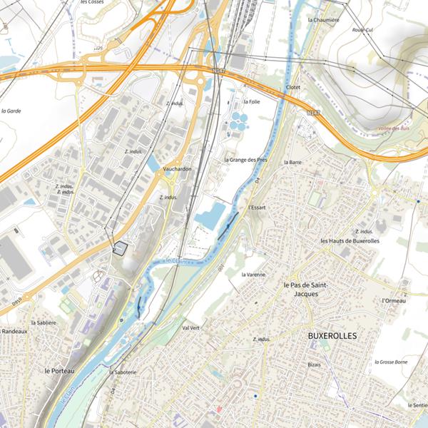 Plan cartographique de La Folie (Poitiers)