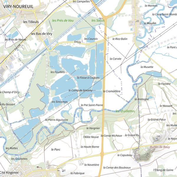 Plan cartographique de La Fosse à Coulons (Aisne)