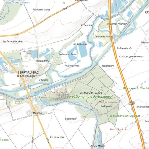 Plan cartographique de La Fosse au Puits (Marne)