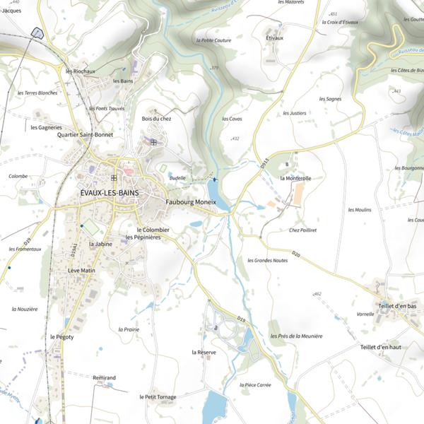 Plan cartographique de La Gane