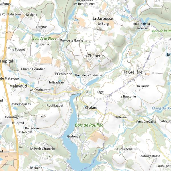 Plan cartographique de La Ganne