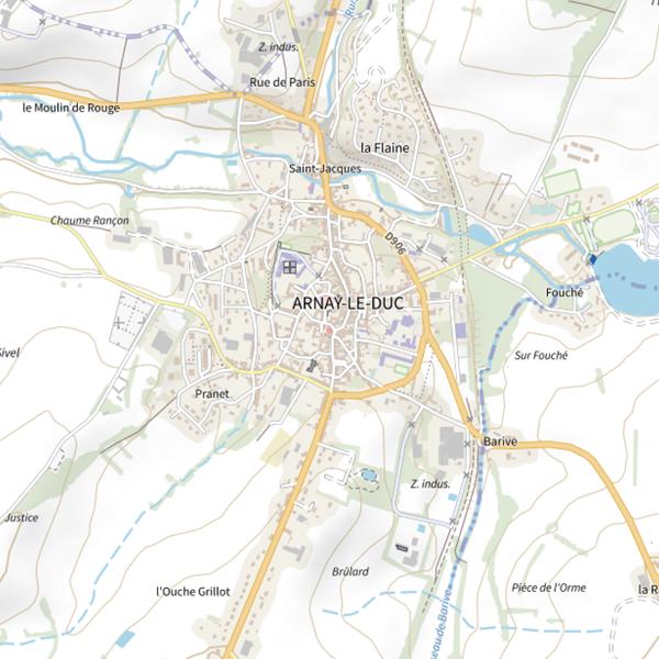 Plan cartographique de La Gaule Arnétoise - Arnay-le-Duc