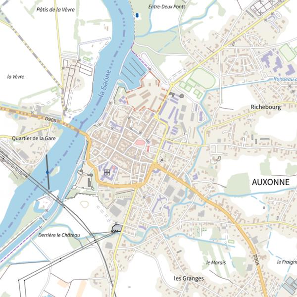 Plan cartographique de La Gaule Auxonnaise
