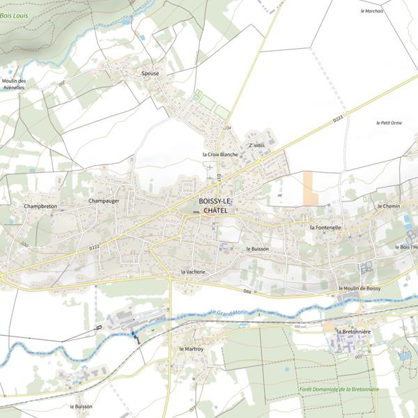 Plan cartographique de La Gaule de Boissy