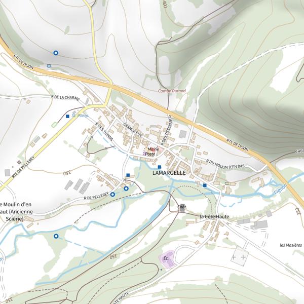 Plan cartographique de La Gaule de l'Ignon - Lamargelle