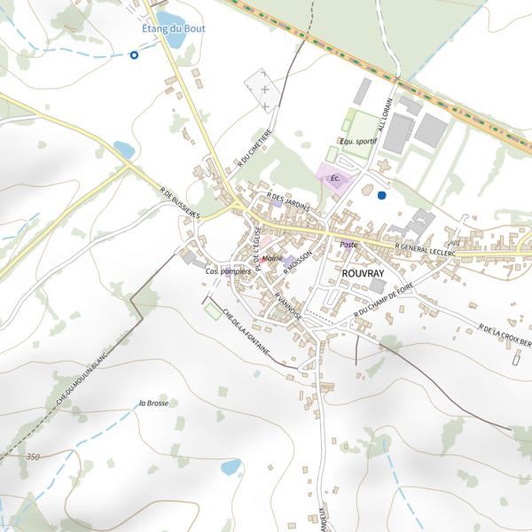 Plan cartographique de La Gaule de Rouvray - Rouvray