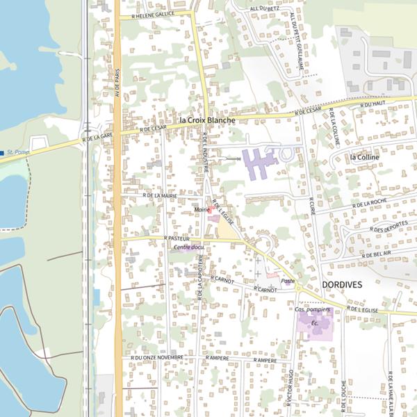 Plan cartographique de La Gaule du Loing