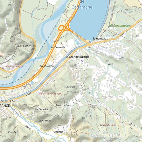 Plan cartographique de La Gaule Saint Paulaise