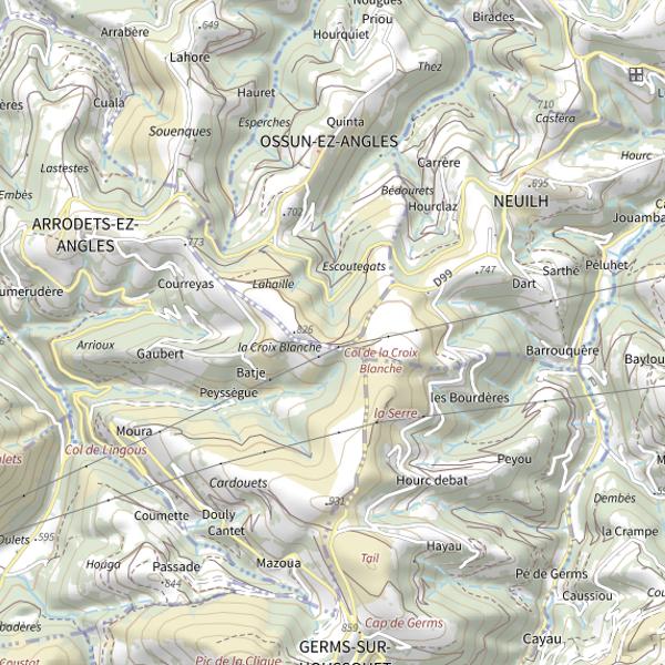 Plan cartographique de La Géline