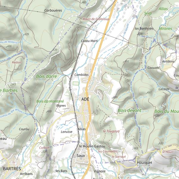Plan cartographique de La Geune