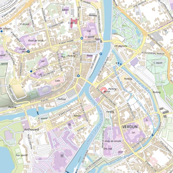 Plan cartographique de La Goujonnière Meusienne