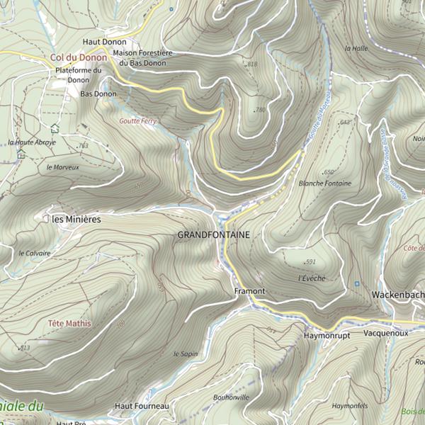 Plan cartographique de La Goutte Ferié