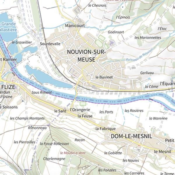 Plan cartographique de La Grande Ballastière