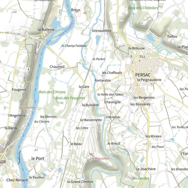 Plan cartographique de La Grande Blourde