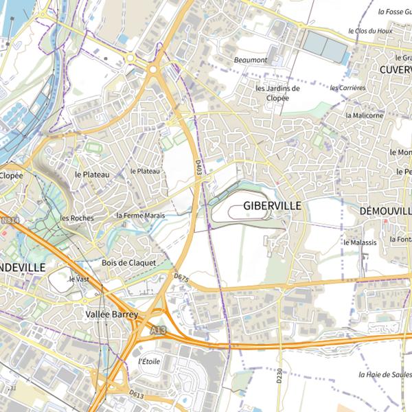 Plan cartographique de La Gronde