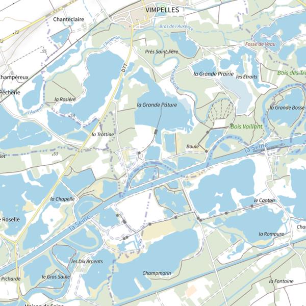 Plan cartographique de La Grrande Pâture