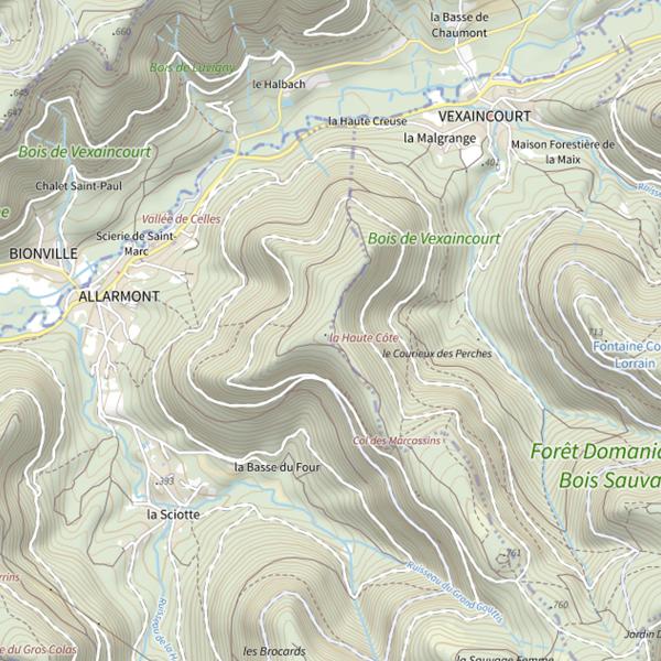 Plan cartographique de La Haute Côte