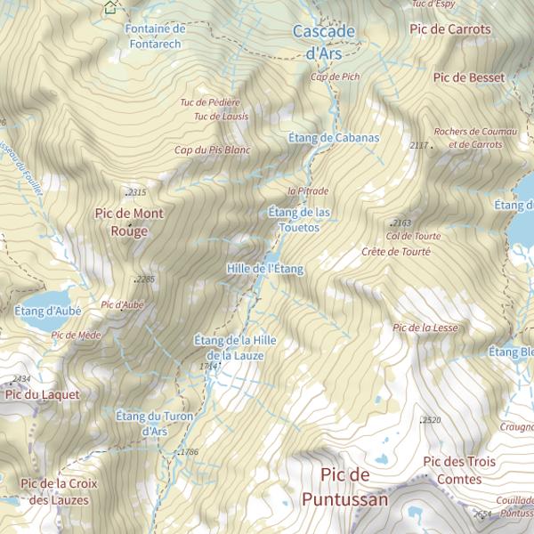 Plan cartographique de La Hille de l'Étang