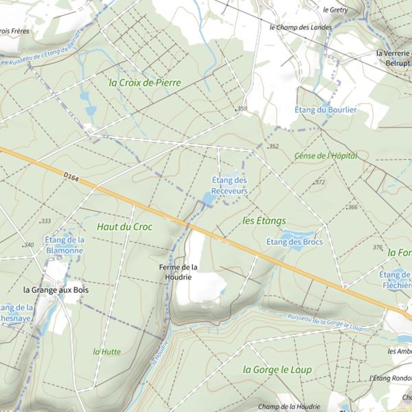 Plan cartographique de La Houdrie