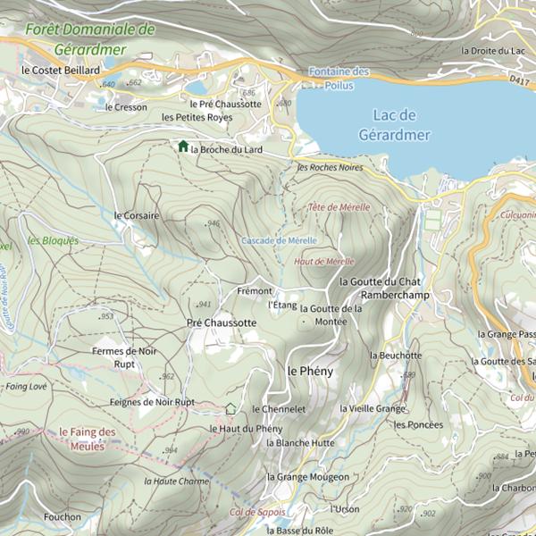 Plan cartographique de La Jamagne