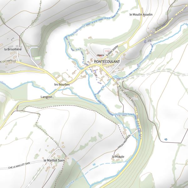 Plan cartographique de La Jeannette