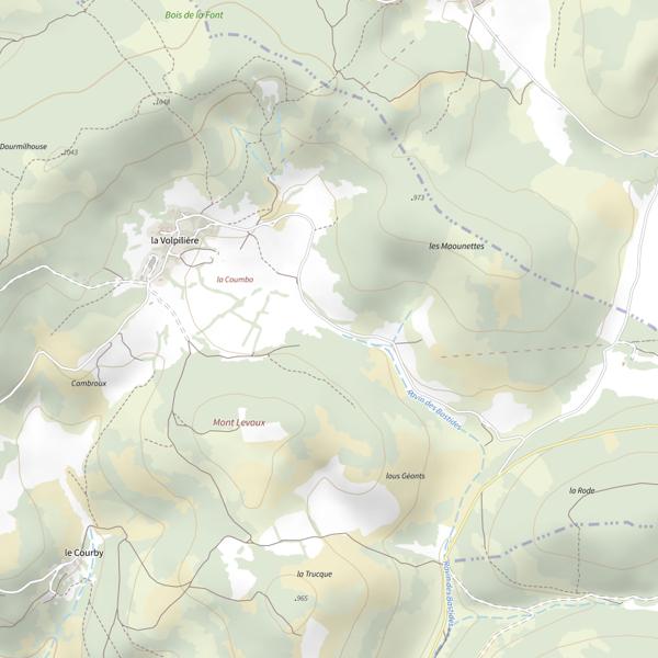 Plan cartographique de La Jonte