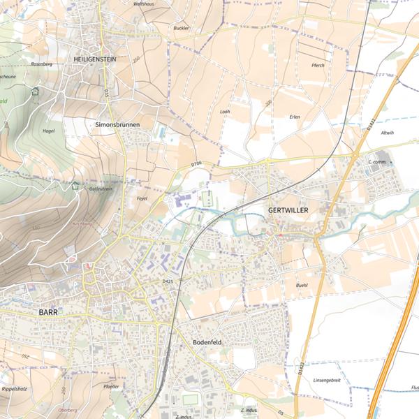 Plan cartographique de La Kirneck