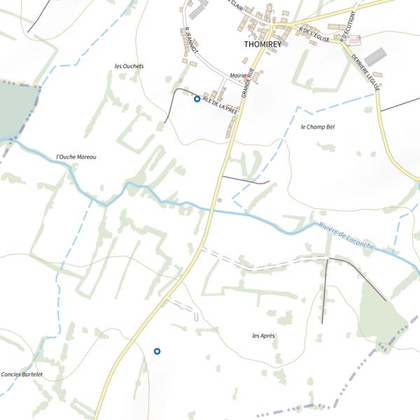 Plan cartographique de La Lacanche