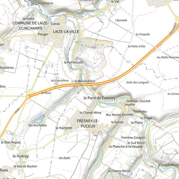 Plan cartographique de La Laize