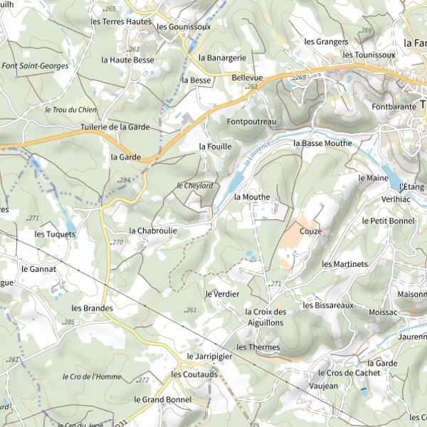 Plan cartographique de La Laurence