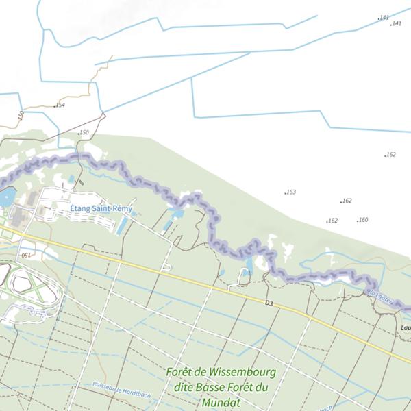 Plan cartographique de La Lauter
