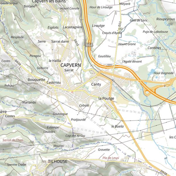 Plan cartographique de La Lène