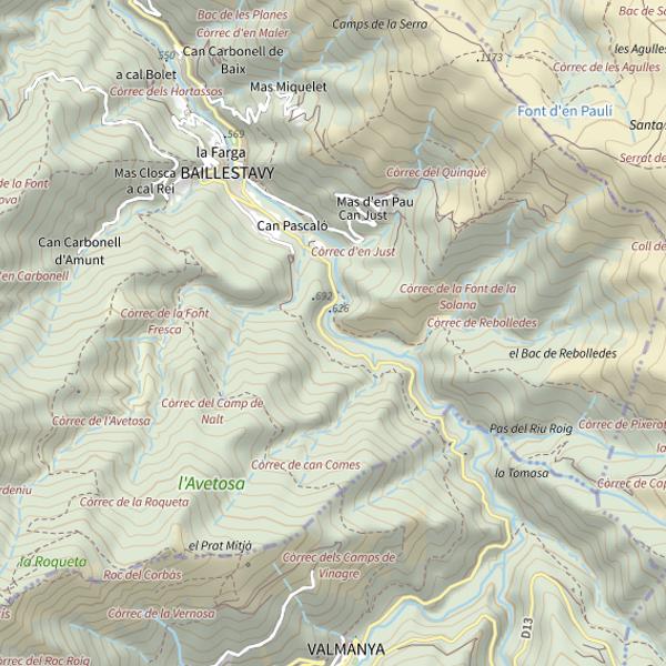 Plan cartographique de La Lentilla à Baillestavy