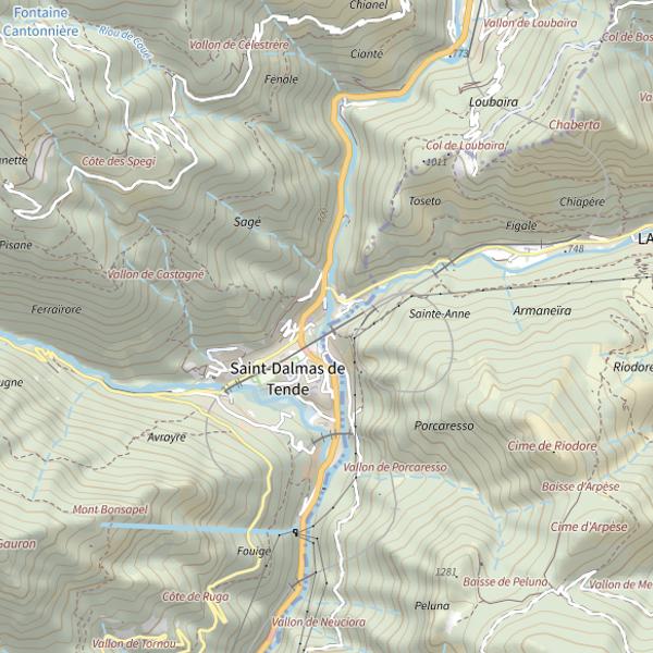 Plan cartographique de La Lévenza