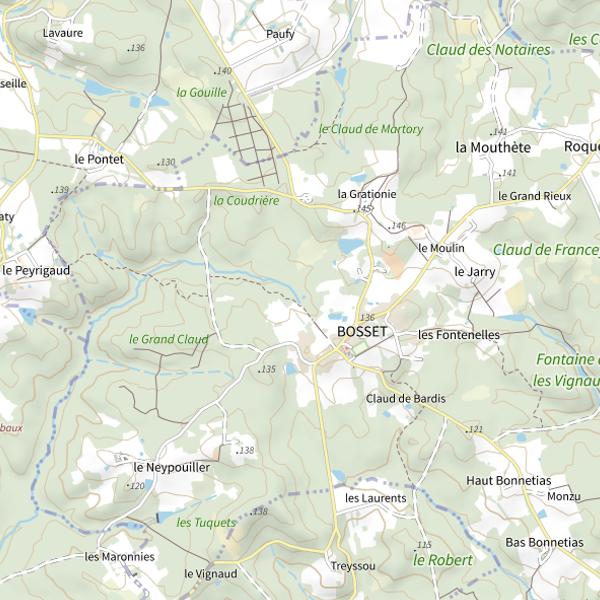 Plan cartographique de La Lidoire