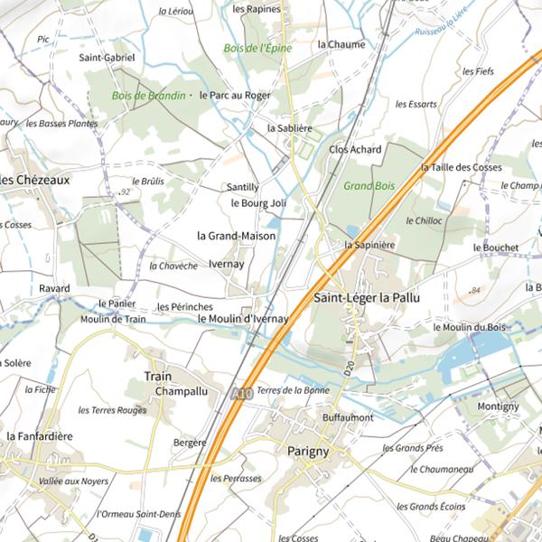 Plan cartographique de La Liere Aval