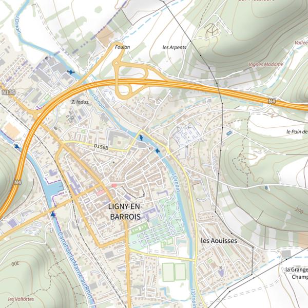 Plan cartographique de La Linéenne des Pêcheurs à la Ligne