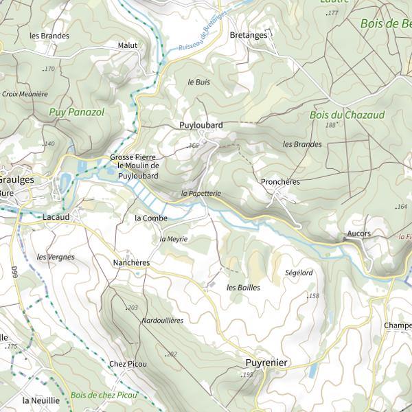 Plan cartographique de La Lizonne 1ère catégorie
