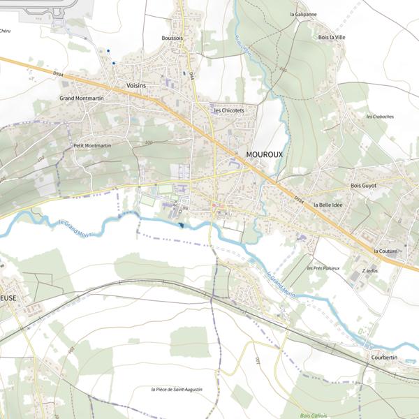 Plan cartographique de La Loche de Mouroux