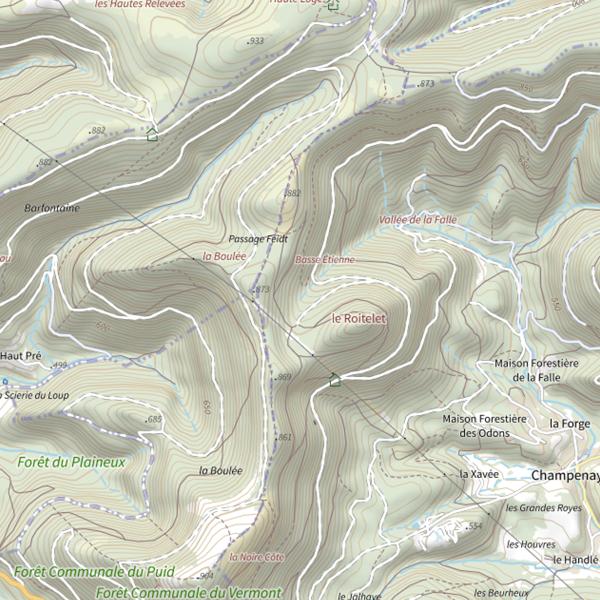 Plan cartographique de La Longegoutte