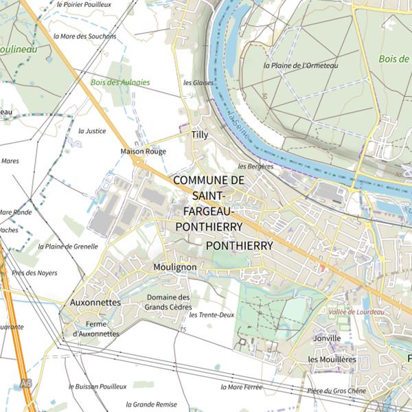 Plan cartographique de La Lotte et le Barbillon