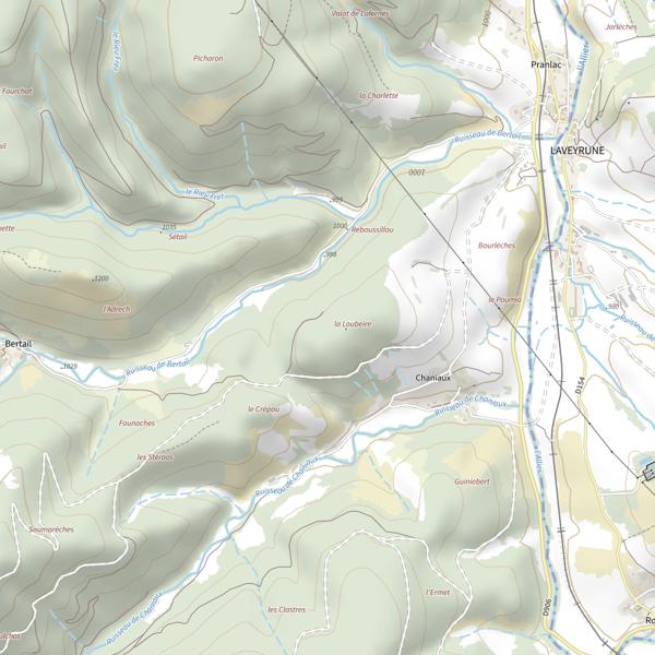 Plan cartographique de La Loubeire
