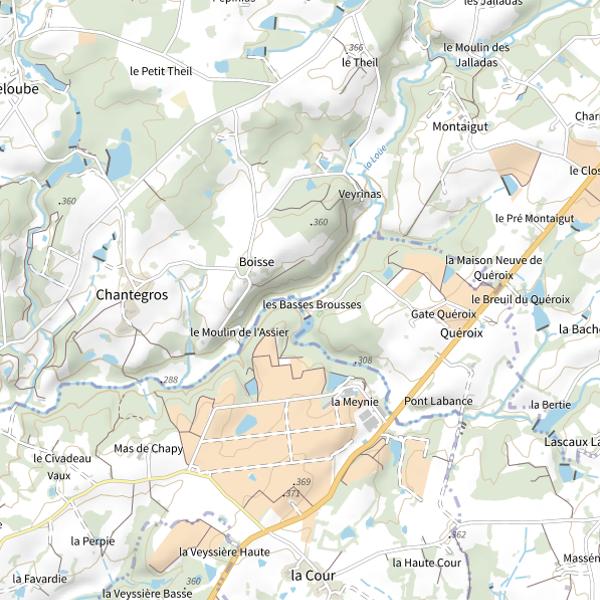 Plan cartographique de La Loue