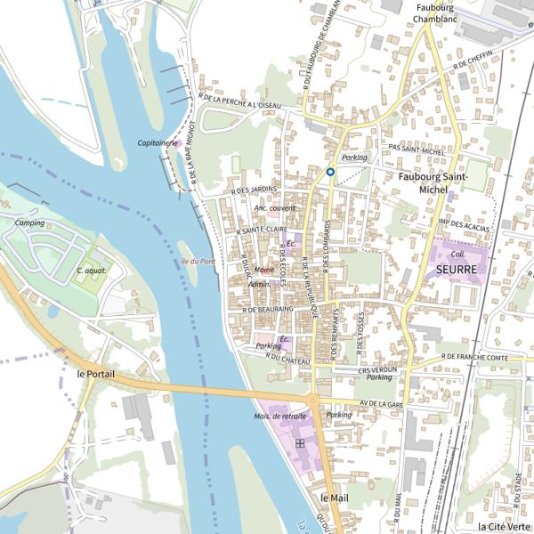 Plan cartographique de La Loutre de Seurre - Seurre