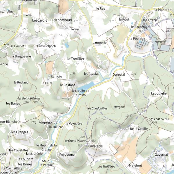 Plan cartographique de La Louyre