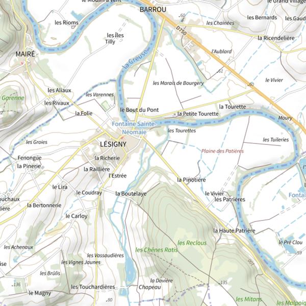 Plan cartographique de La Luire