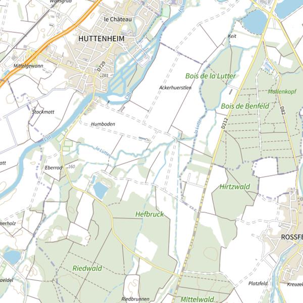 Plan cartographique de La Lutter