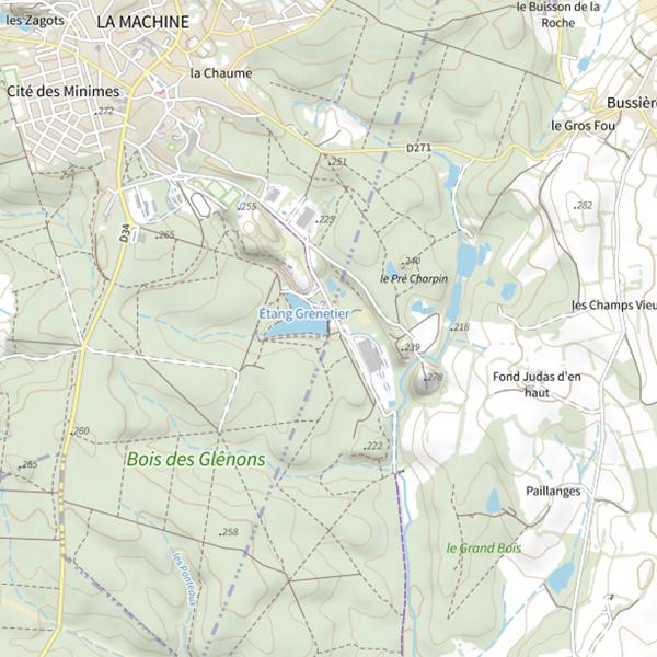 Plan cartographique de La Machine
