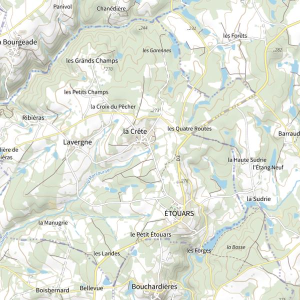 Plan cartographique de La Marcourive